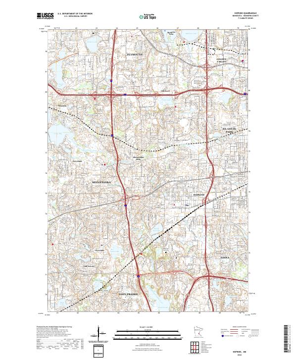 Hopkins, MN — USGS 7.5-minute topo (2022)