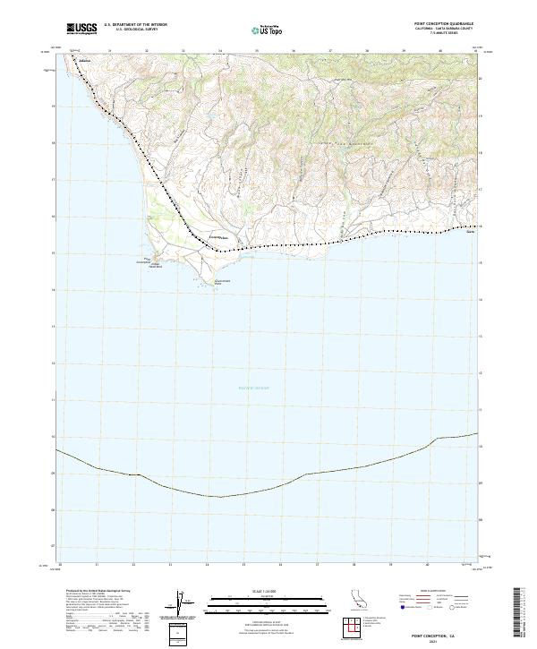 Point Conception, CA — USGS 7.5-minute topo (2021)