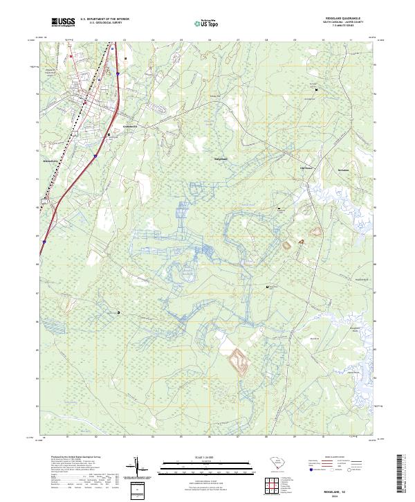 Ridgeland, SC — USGS 7.5-minute topo (2024)