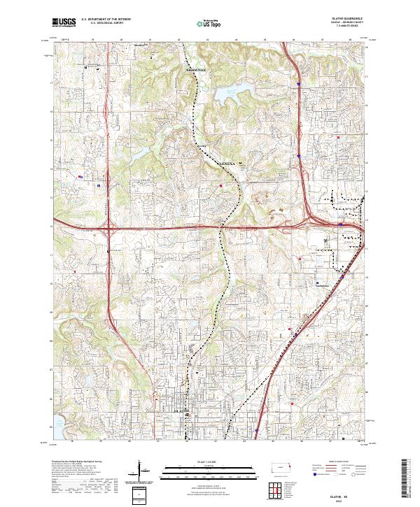 Olathe, KS — USGS 7.5-minute topo (2022)