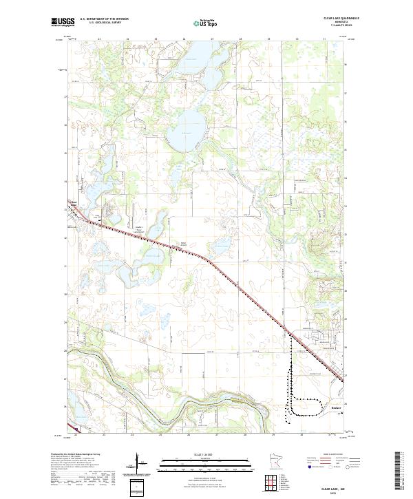 Clear Lake, MN — USGS 7.5-minute topo (2022)