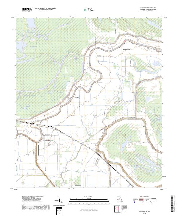 Moreauville, LA — USGS 7.5-minute topo (2024)