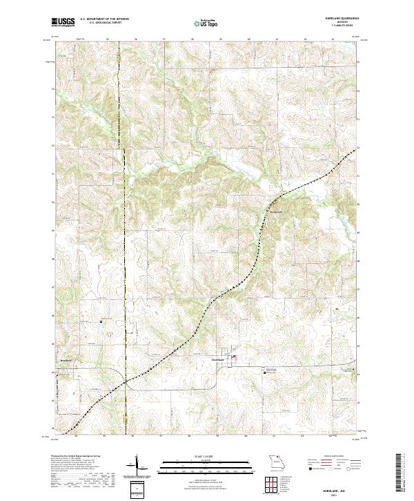 Hurdland, MO — USGS 7.5-minute topo (2021)