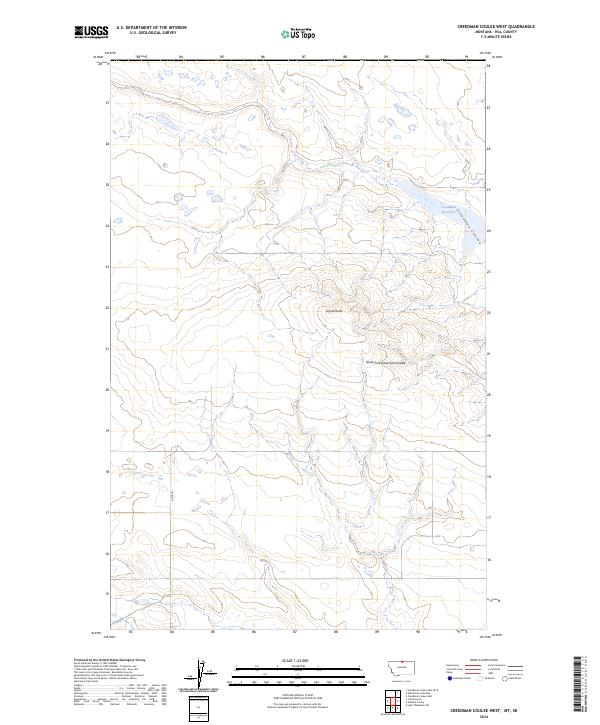Creedman Coulee West, MT-SK — USGS 7.5-minute topo (2024)