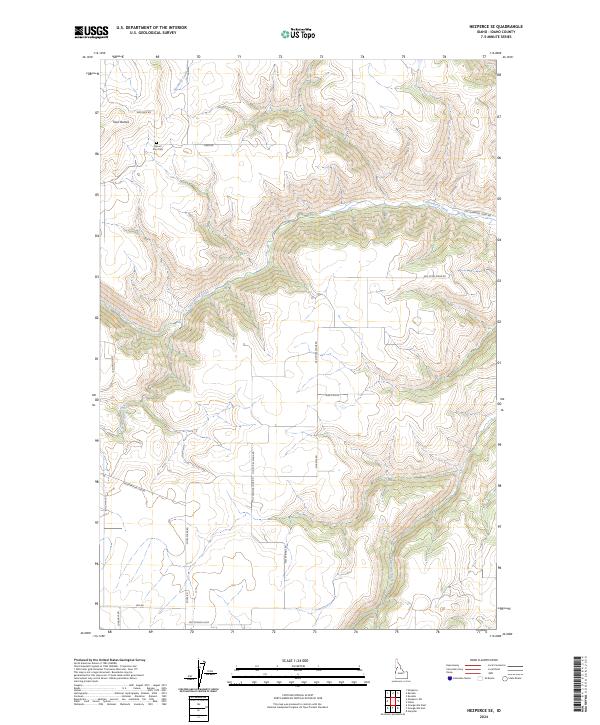 Nezperce SE, ID — USGS 7.5-minute topo (2024)