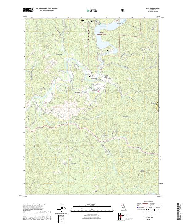 Lewiston, CA — USGS 7.5-minute topo (2022)