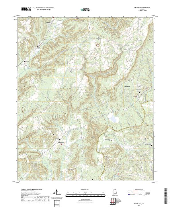Arkadelphia, AL — USGS 7.5-minute topo (2024)