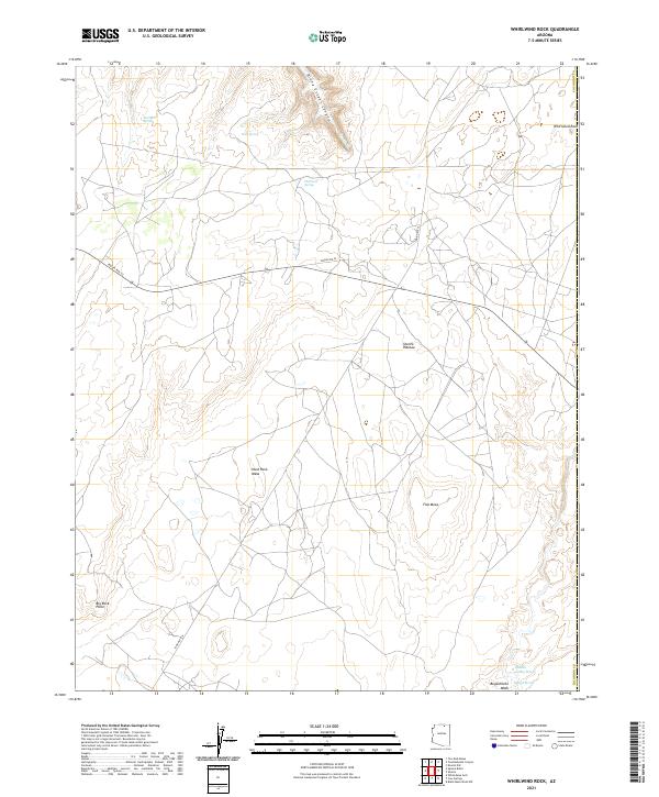 Whirlwind Rock, AZ — USGS 7.5-minute topo (2021)