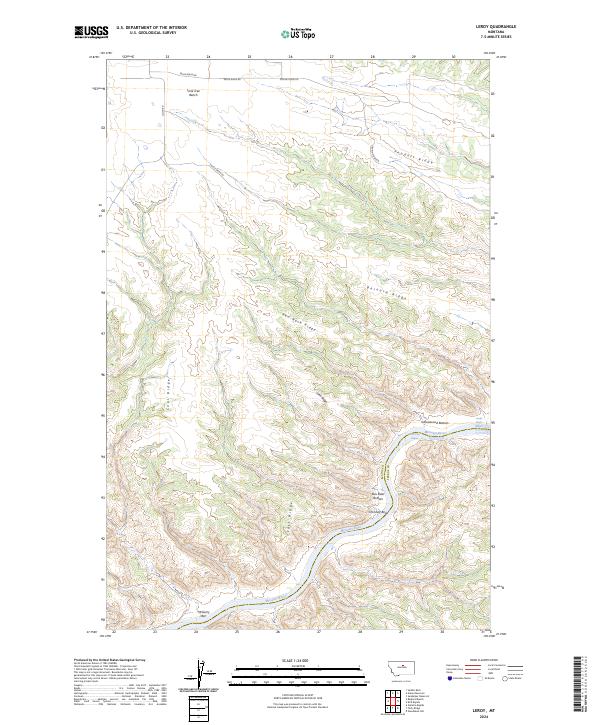 Leroy, MT — USGS 7.5-minute topo (2024)