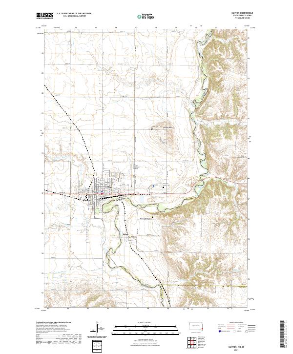 Canton, SD-IA — USGS 7.5-minute topo (2021)