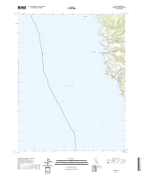 Albion, CA — USGS 7.5-minute topo (2021)