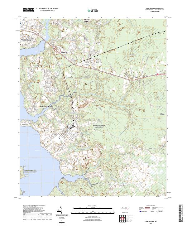 Camp Lejeune, NC — USGS 7.5-minute topo (2022)