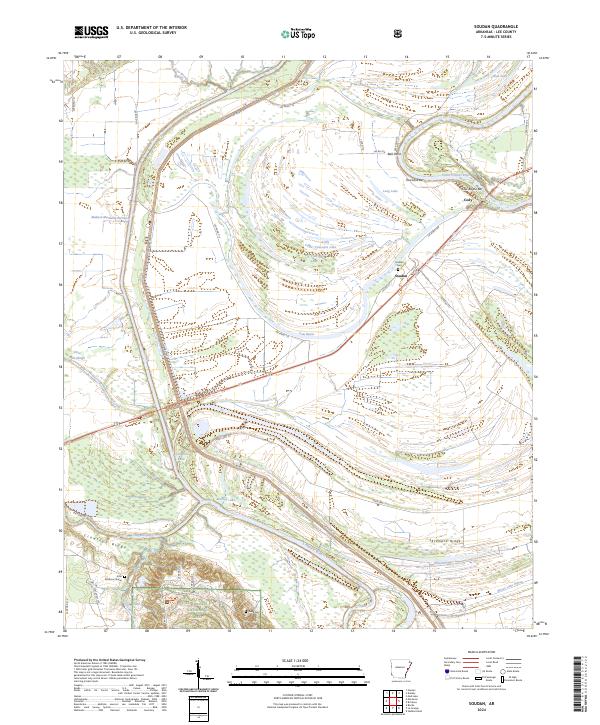 Soudan, AR — USGS 7.5-minute topo (2024)
