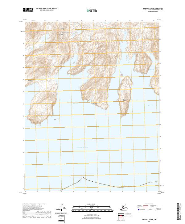 Unalaska A-3 NW, AK — USGS 7.5-minute topo (2021)