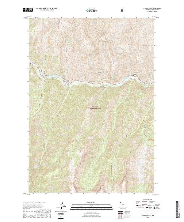 Chimney Rock, WY — USGS 7.5-minute topo (2021)