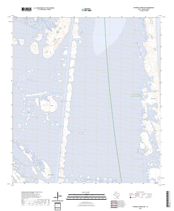 Potrero Lopeno NW, TX — USGS 7.5-minute topo (2025)