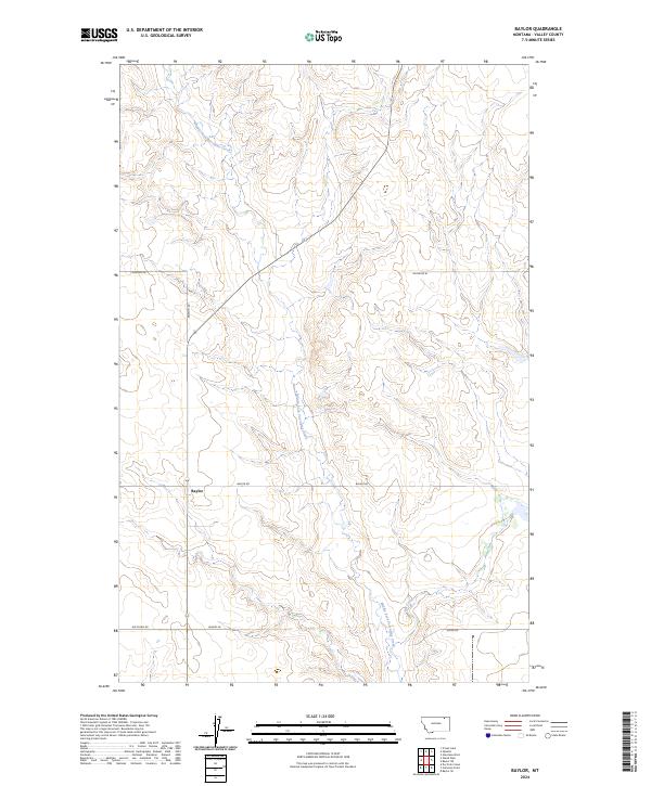 Baylor, MT — USGS 7.5-minute topo (2024)