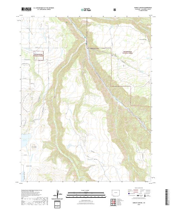 Gurley Canyon, CO — USGS 7.5-minute topo (2022)