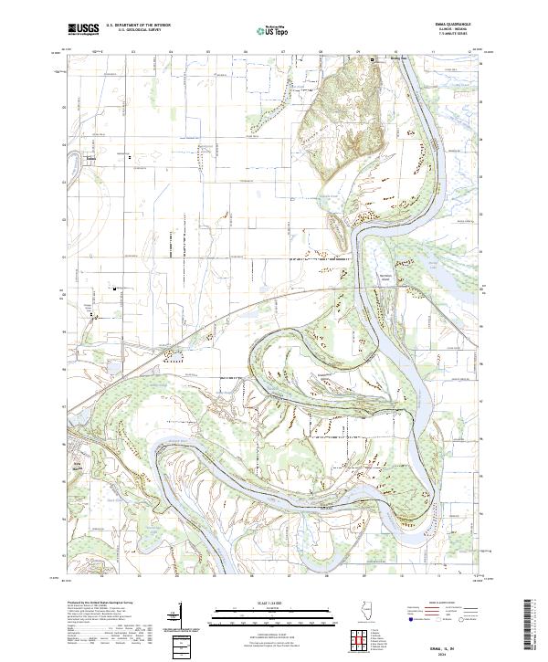 Emma, IL-IN — USGS 7.5-minute topo (2024)