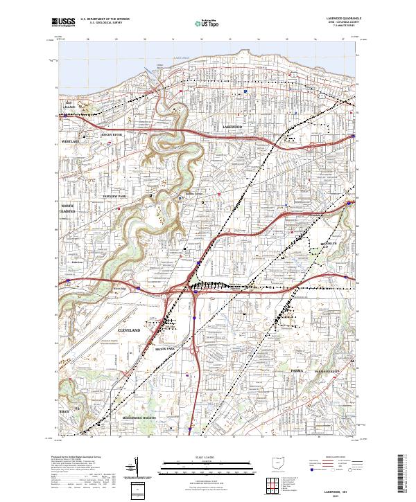 Lakewood, OH — USGS 7.5-minute topo (2023)
