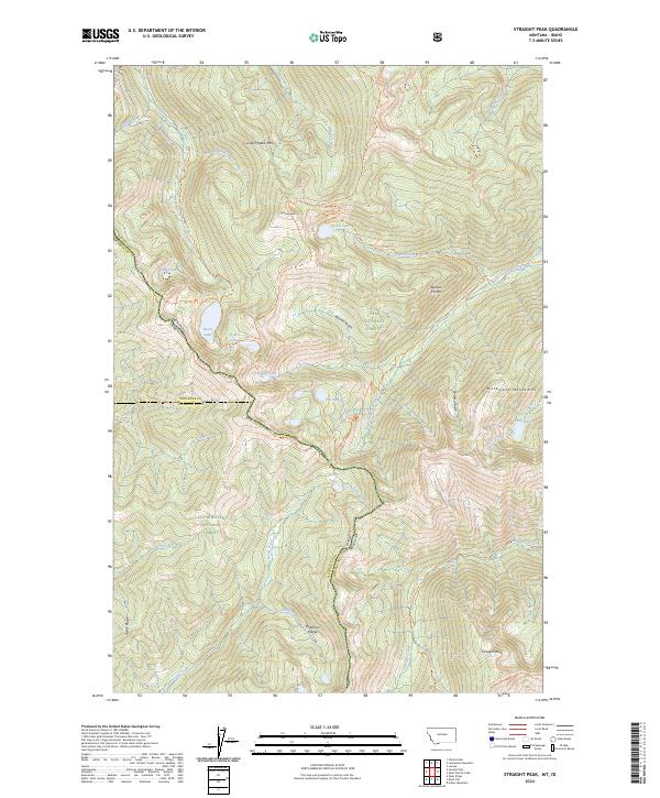 Straight Peak, MT-ID — USGS 7.5-minute topo (2024)