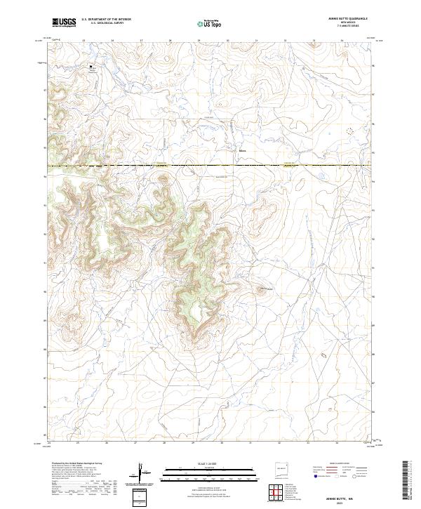 Minnie Butte, NM — USGS 7.5-minute topo (2023)