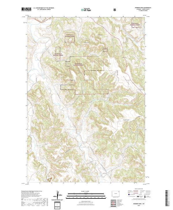 Wonder View, WY — USGS 7.5-minute topo (2021)