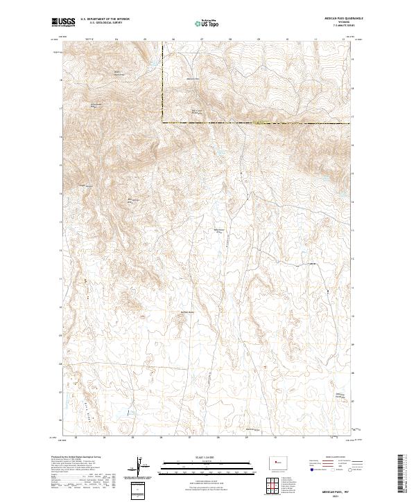 Mexican Pass, WY — USGS 7.5-minute topo (2021)