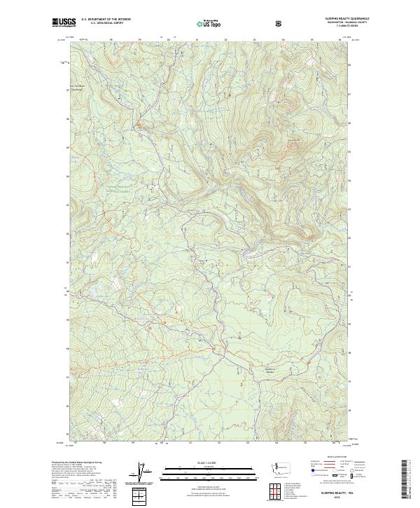 Sleeping Beauty, WA — USGS 7.5-minute topo (2023)