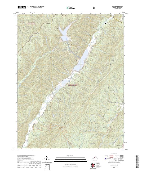 Sunrise, VA-WV — USGS 7.5-minute topo (2022)