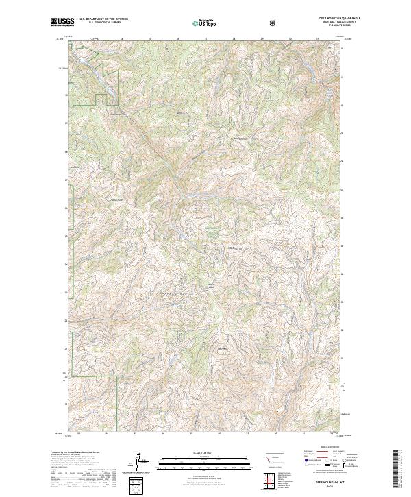 Deer Mountain, MT — USGS 7.5-minute topo (2024)