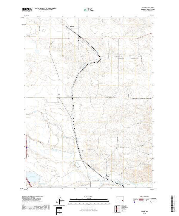 Dwyer, WY — USGS 7.5-minute topo (2021)