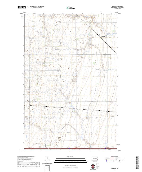 Absaraka, ND — USGS 7.5-minute topo (2024)
