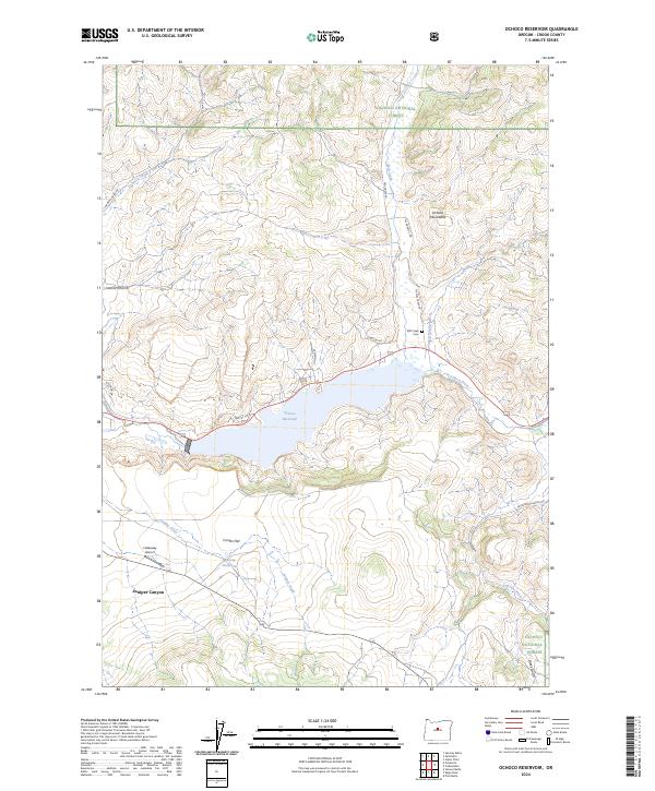 Ochoco Reservoir, OR — USGS 7.5-minute topo (2024)