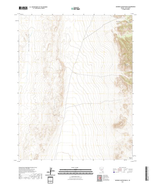 Georges Canyon Rim SE, NV — USGS 7.5-minute topo (2021)