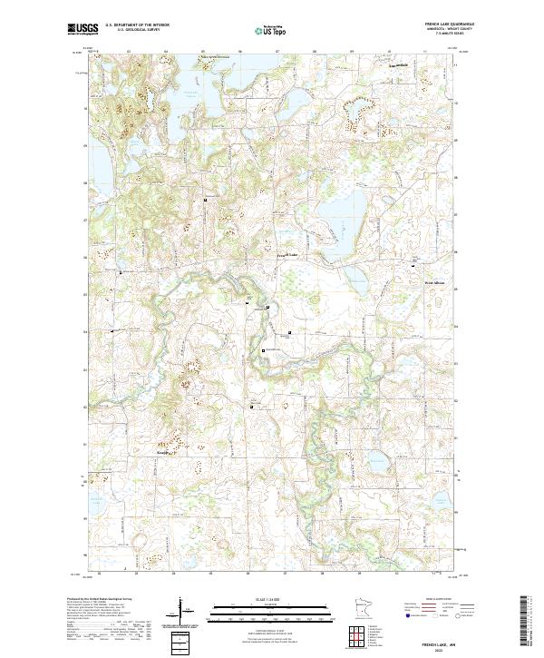 French Lake, MN — USGS 7.5-minute topo (2022)