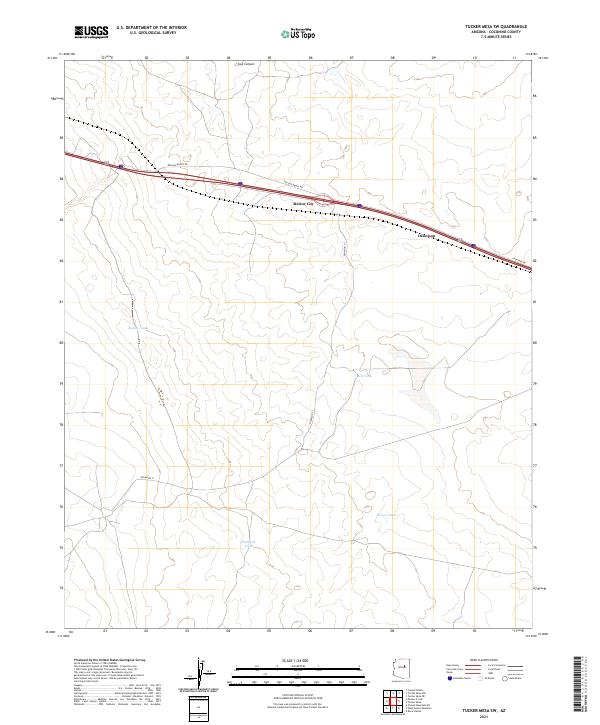 Tucker Mesa SW, AZ — USGS 7.5-minute topo (2021)