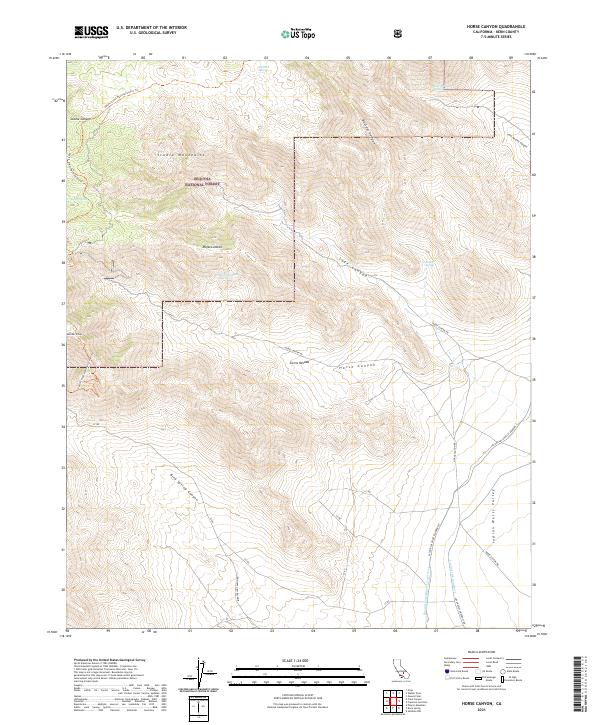 Horse Canyon, CA — USGS 7.5-minute topo (2021)