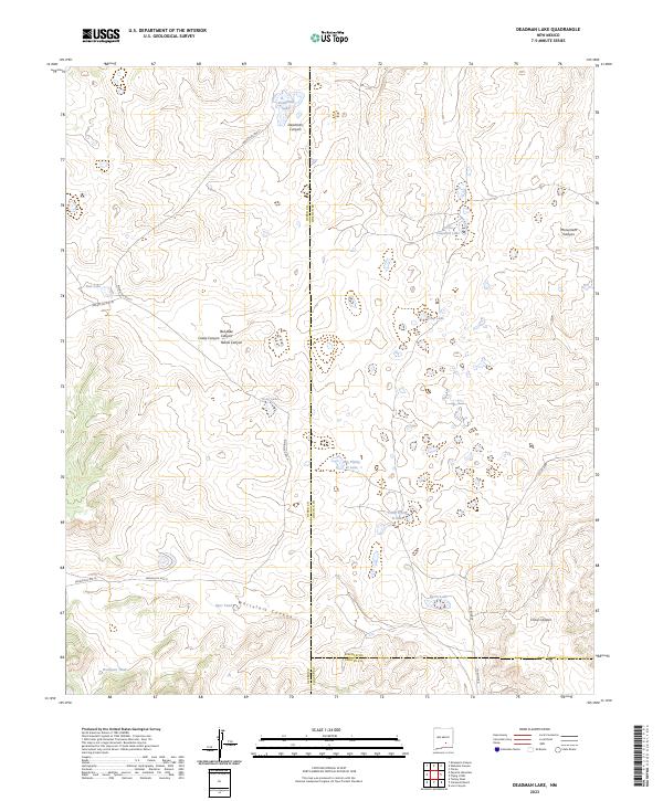 Deadman Lake, NM — USGS 7.5-minute topo (2023)