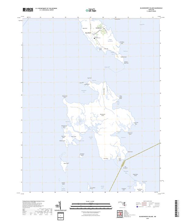 Bloodsworth Island, MD — USGS 7.5-minute topo (2023)