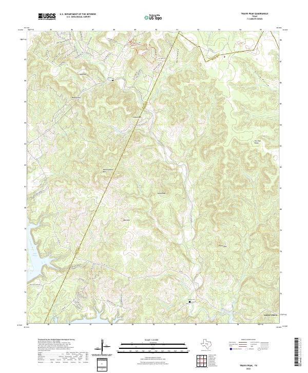 Travis Peak, TX — USGS 7.5-minute topo (2022)