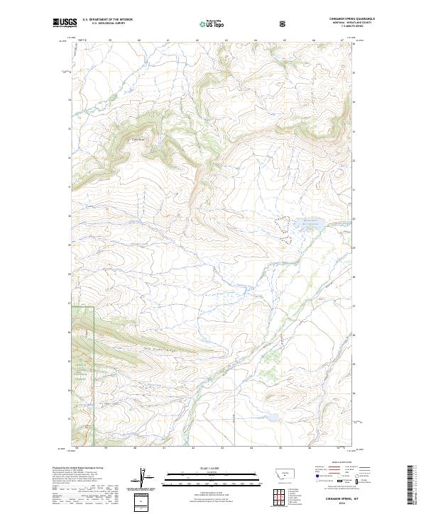 Cinnamon Spring, MT — USGS 7.5-minute topo (2024)