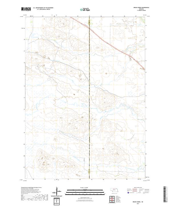 Brush Creek, NE — USGS 7.5-minute topo (2021)