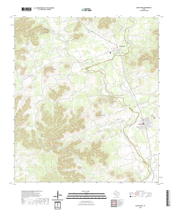 Camp Wood, TX — USGS 7.5-minute topo (2022)