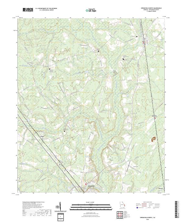 Springfield North, GA — USGS 7.5-minute topo (2024)