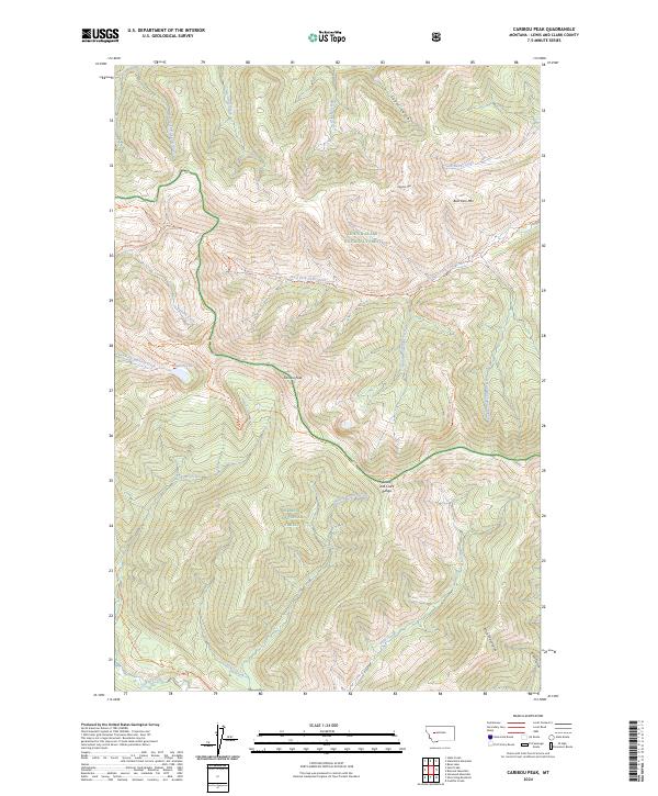 Caribou Peak, MT — USGS 7.5-minute topo (2024)