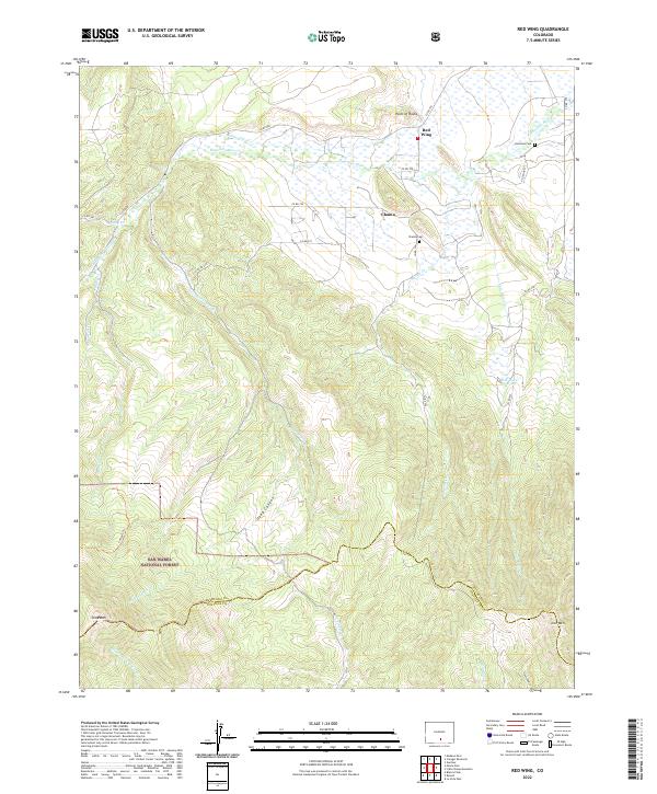 Red Wing, CO — USGS 7.5-minute topo (2022)