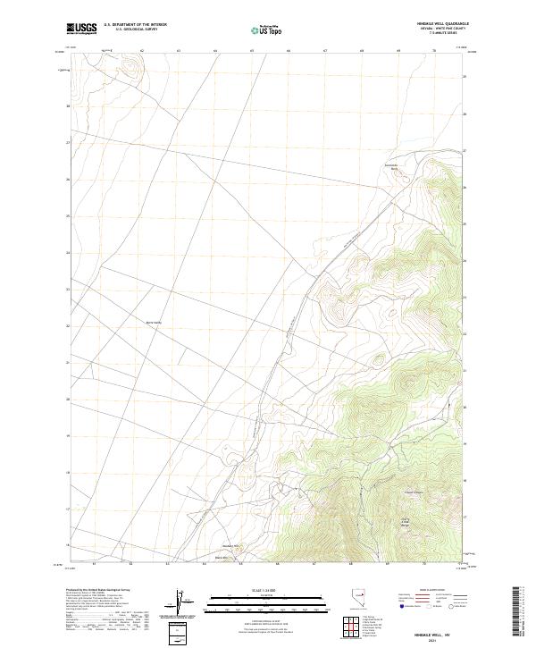 Ninemile Well, NV — USGS 7.5-minute topo (2021)