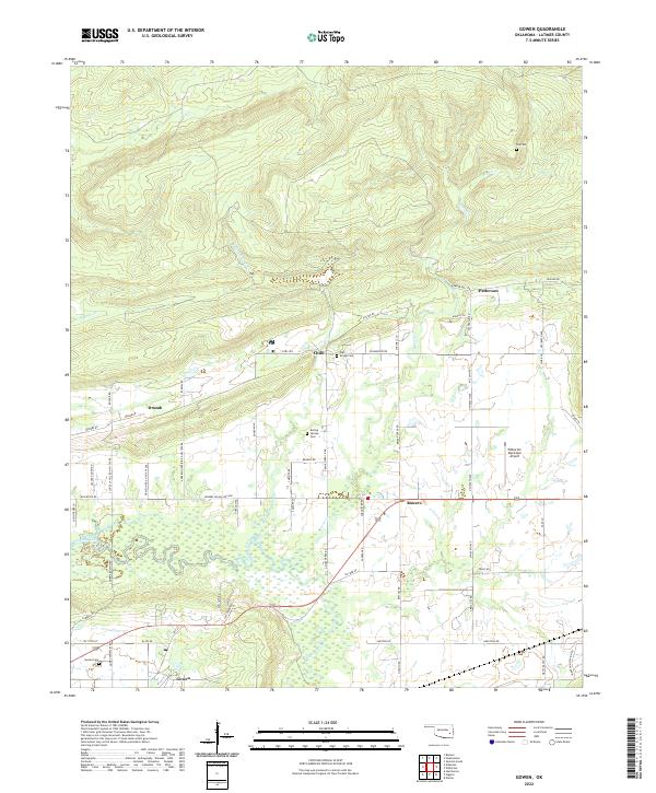 Gowen, OK — USGS 7.5-minute topo (2022)