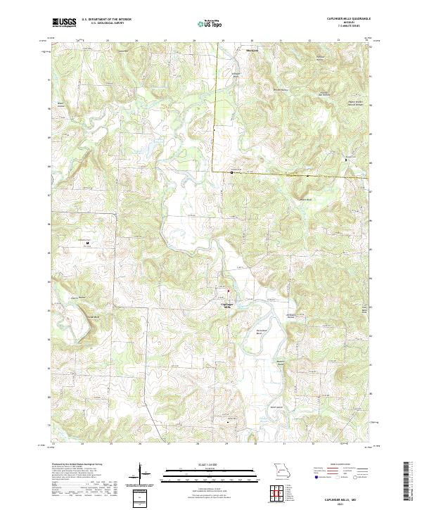Caplinger Mills, MO — USGS 7.5-minute topo (2021)